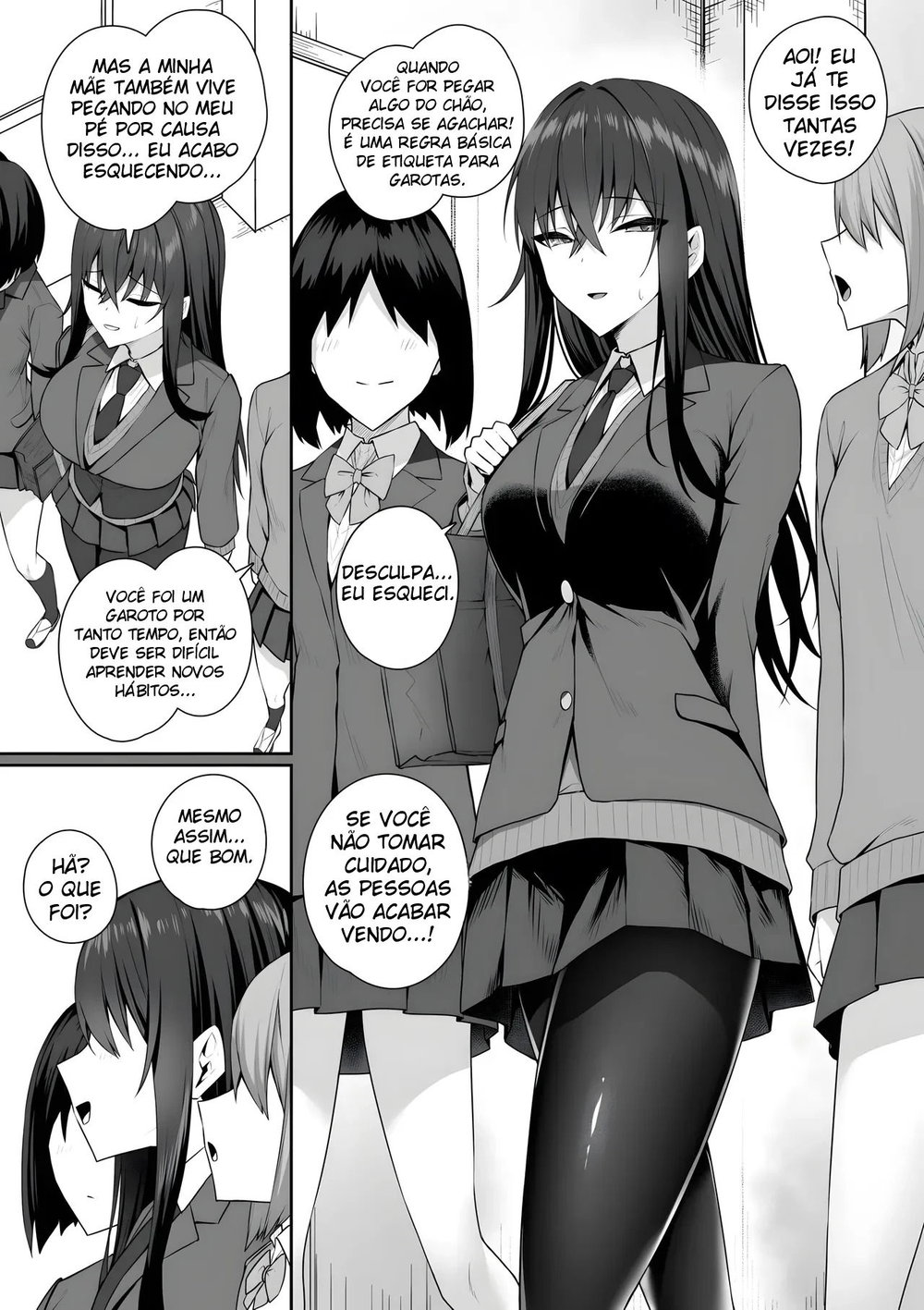 A Gyaru e Eu Trocamos de Sexo ~ Minha Versão Fêmea e o Novato — Capítulo 1, página 6 | Quadrinhos Eróticos em Português