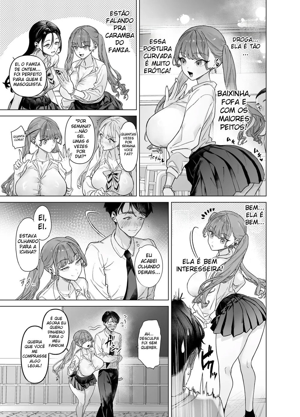 A Gyaru Marrenta Que Não Resiste a um Pau Grande e o Otaku Dotado — Capítulo 1, página 10 | Quadrinhos Eróticos em Português