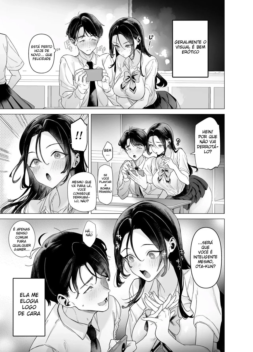 A Gyaru Marrenta Que Não Resiste a um Pau Grande e o Otaku Dotado — Capítulo 1, página 4 | Quadrinhos Eróticos em Português
