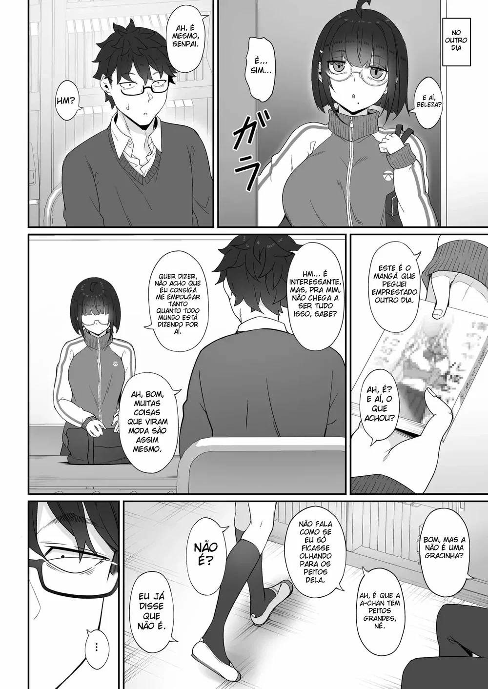 A História de Quando Emprestei Um Mangá para a Minha Kouhai Otaku e Ela Me Masturbou — Capítulo 1, página 17 | Quadrinhos Eróticos em Português
