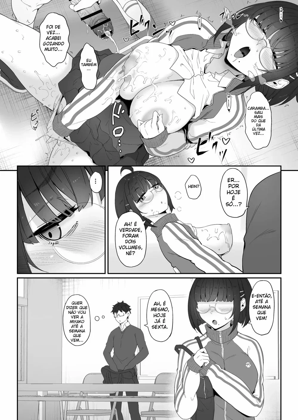 A História de Quando Emprestei Um Mangá para a Minha Kouhai Otaku e Ela Me Masturbou — Capítulo 1, página 37 | Quadrinhos Eróticos em Português