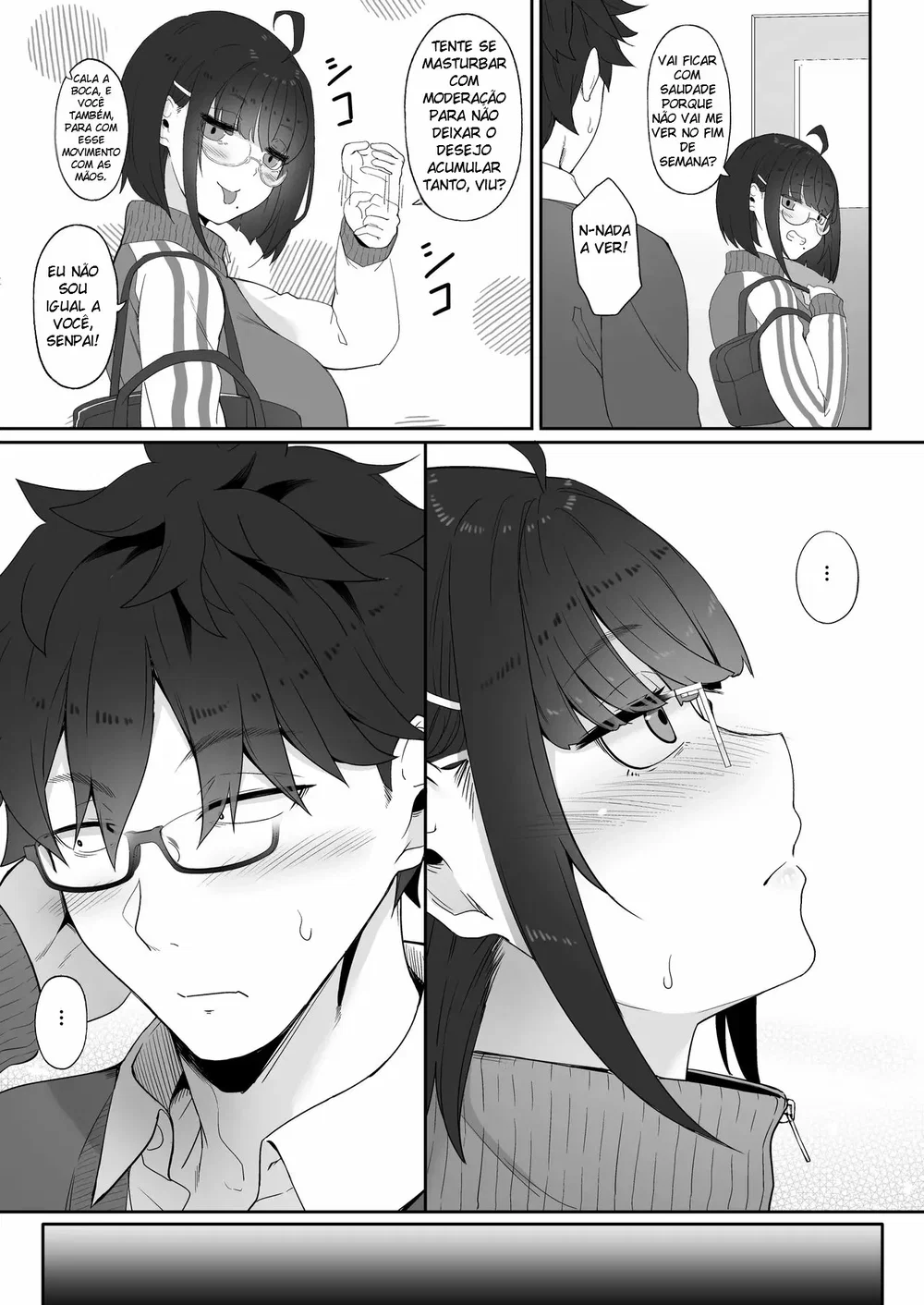 A História de Quando Emprestei Um Mangá para a Minha Kouhai Otaku e Ela Me Masturbou — Capítulo 1, página 38 | Quadrinhos Eróticos em Português