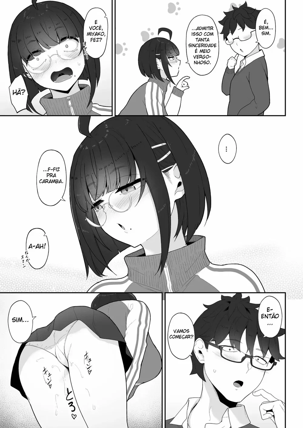 A História de Quando Emprestei Um Mangá para a Minha Kouhai Otaku e Ela Me Masturbou — Capítulo 1, página 40 | Quadrinhos Eróticos em Português