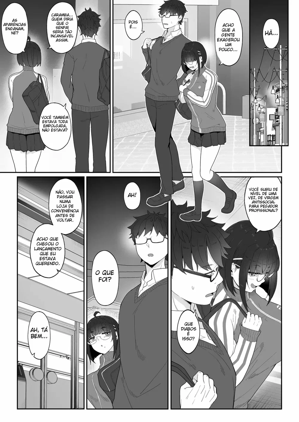 A História de Quando Emprestei Um Mangá para a Minha Kouhai Otaku e Ela Me Masturbou — Capítulo 1, página 74 | Quadrinhos Eróticos em Português
