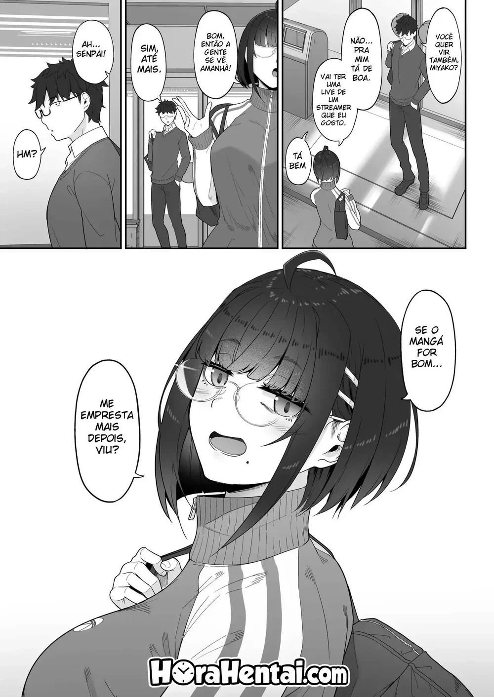 A História de Quando Emprestei Um Mangá para a Minha Kouhai Otaku e Ela Me Masturbou — Capítulo 1, página 75 | Quadrinhos Eróticos em Português