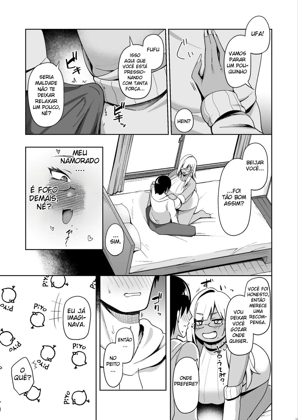 A História Sobre Fazer Sexo Sem Parar Com Uma Garota Gyaru Que por Algum Motivo Estava no Clube de Literatura — Capítulo 1 A História Sobre Fazer Sexo Sem Parar Com Uma Garota Gyaru Que por Algum Motivo Estava no Clube de Literatura — Capítulo 1, página 12 | Quadrinhos Eróticos em Português