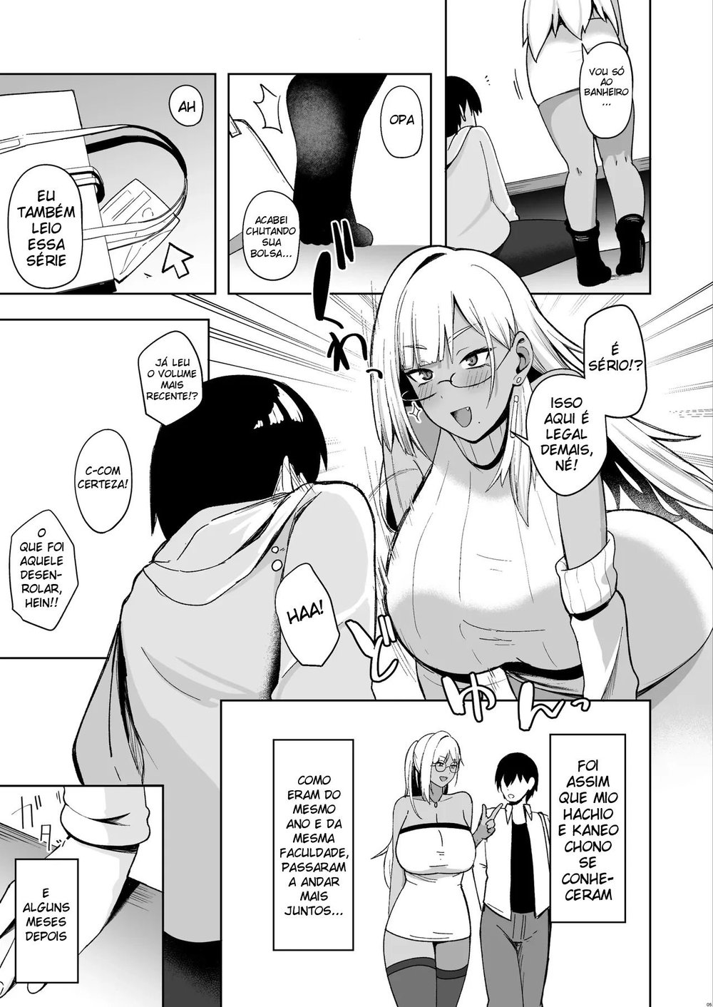 A História Sobre Fazer Sexo Sem Parar Com Uma Garota Gyaru Que por Algum Motivo Estava no Clube de Literatura — Capítulo 1 A História Sobre Fazer Sexo Sem Parar Com Uma Garota Gyaru Que por Algum Motivo Estava no Clube de Literatura — Capítulo 1, página 4 | Quadrinhos Eróticos em Português