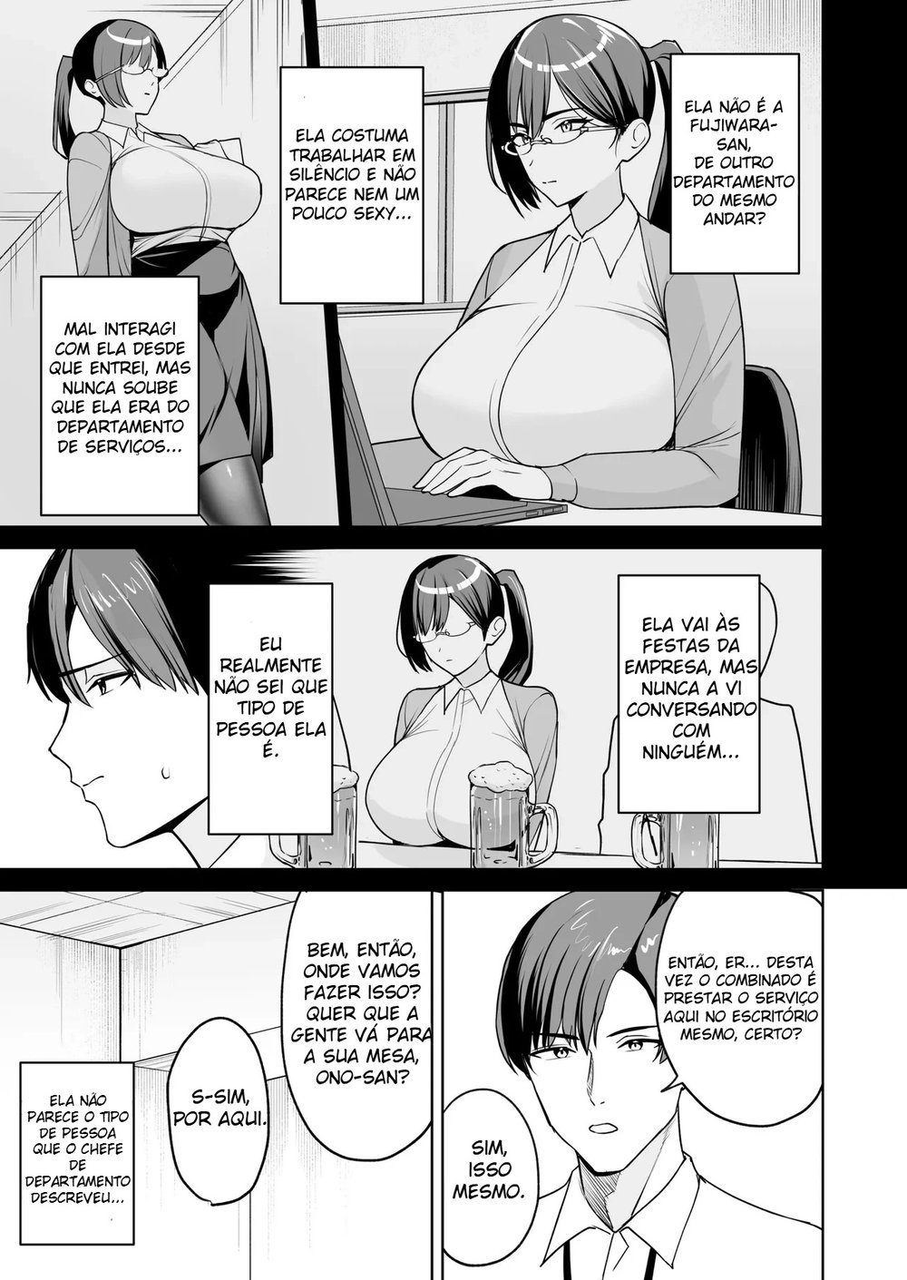 A Recompensa é Com o Corpo 3 ~ Benefícios Bons Demais, o Trabalho do Departamento de Alívio Sexual ~ — Capítulo 1, página 6 | Quadrinhos Eróticos em Português