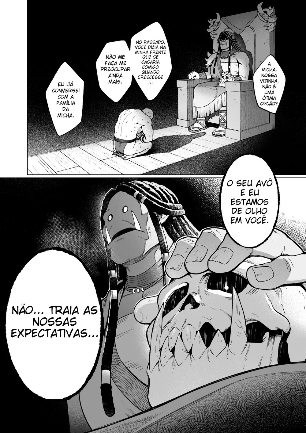 Bordel das Elfas: Quarto 3 – Lacy O Orc Virgem Que Escolheu a Elfa de Pele Morena 2 — Capítulo 1, página 9 | Quadrinhos Eróticos em Português