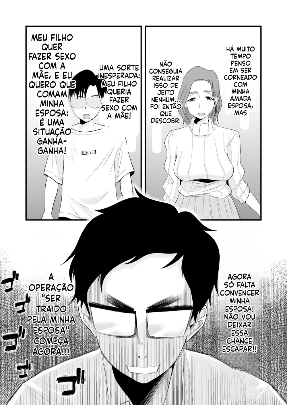 Chichioya Kounin! Hasegawa-san Chi no Oyako Kankei — Capítulo 1, página 10 | Quadrinhos Eróticos em Português