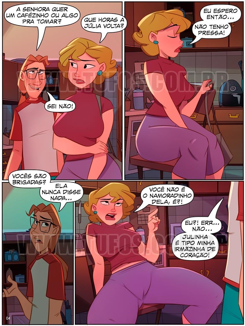 Conhecendo a mãe da Julinha — Capítulo 1 Conhecendo a mãe da Julinha — Capítulo 1, página 4 | Quadrinhos Eróticos em Português