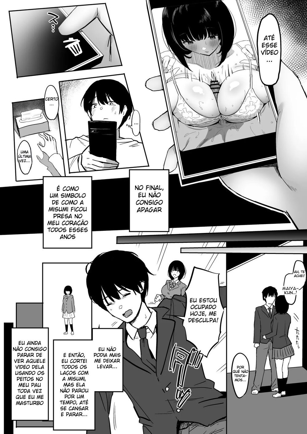 Eu Ainda Te Amo ~ Minha Ex Virou uma Idol Gravure Peituda e Me Seduz com Sexo Adúltero — Capítulo 1, página 73 | Quadrinhos Eróticos em Português