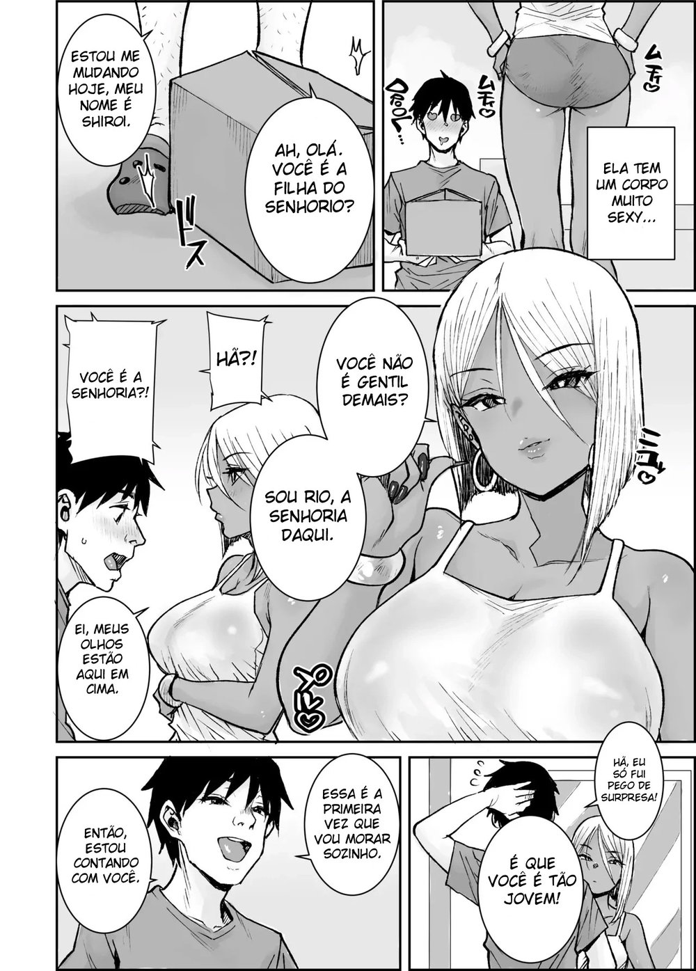 Eu, Um Universitário, Acabei Gozando Sem Camisinha Enquanto a Síndica Gyaru Negra (35) Me Cavalgava — Capítulo 1 Eu, Um Universitário, Acabei Gozando Sem Camisinha Enquanto a Síndica Gyaru Negra (35) Me Cavalgava — Capítulo 1, página 3 | Quadrinhos Eróticos em Português