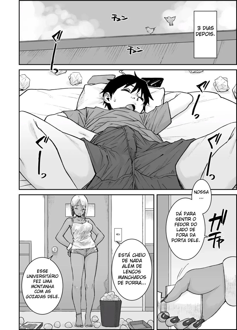Eu, Um Universitário, Acabei Gozando Sem Camisinha Enquanto a Síndica Gyaru Negra (35) Me Cavalgava — Capítulo 1 Eu, Um Universitário, Acabei Gozando Sem Camisinha Enquanto a Síndica Gyaru Negra (35) Me Cavalgava — Capítulo 1, página 5 | Quadrinhos Eróticos em Português
