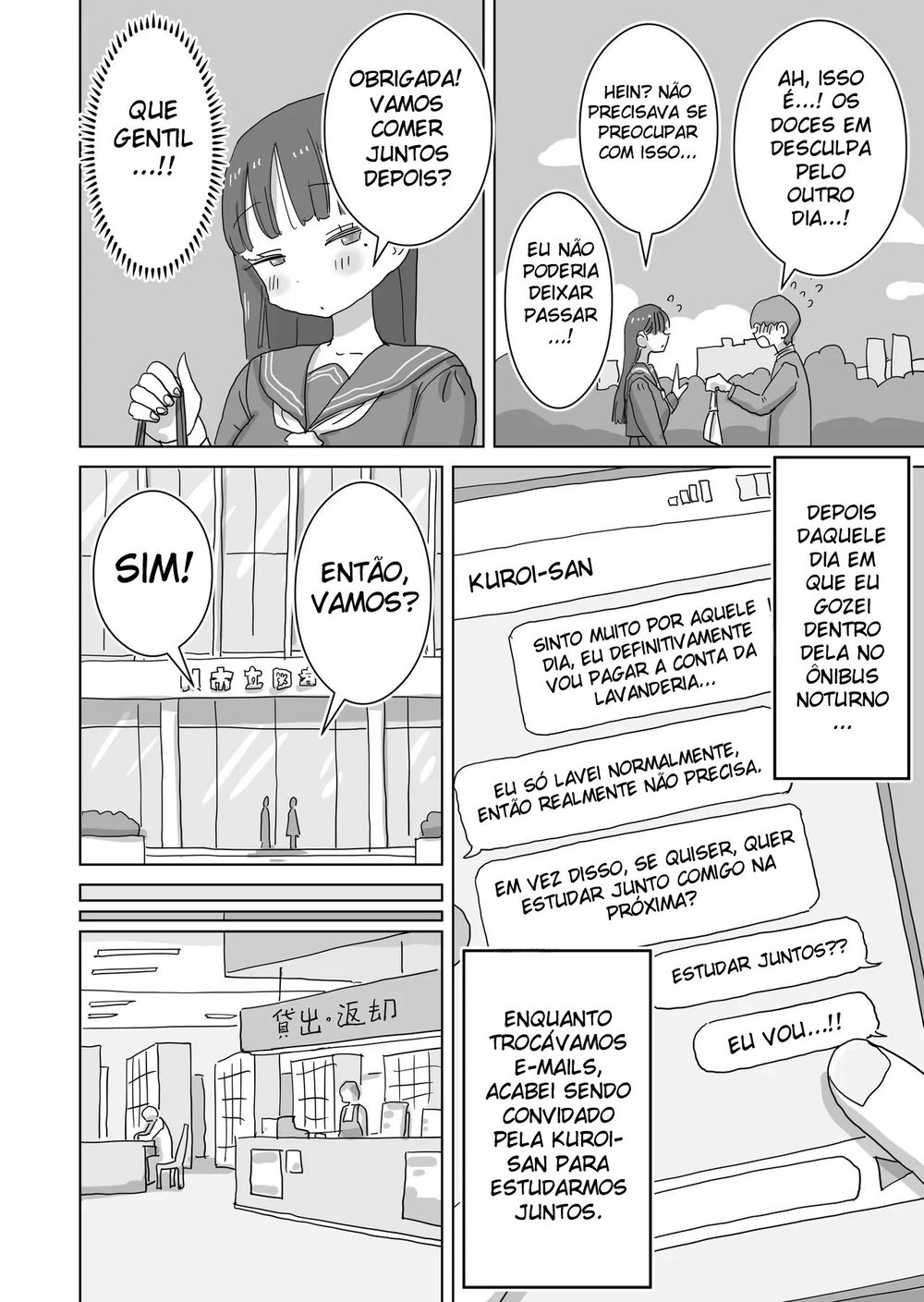 Gozei Discretamente na Minha Colega de Classe Em Um Trem Lotado 3 — Capítulo 1, página 4 | Quadrinhos Eróticos em Português
