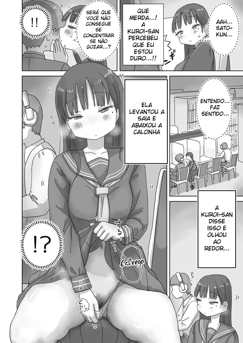 Gozei Discretamente na Minha Colega de Classe Em Um Trem Lotado 3 — Capítulo 1, página 8 | Quadrinhos Eróticos em Português