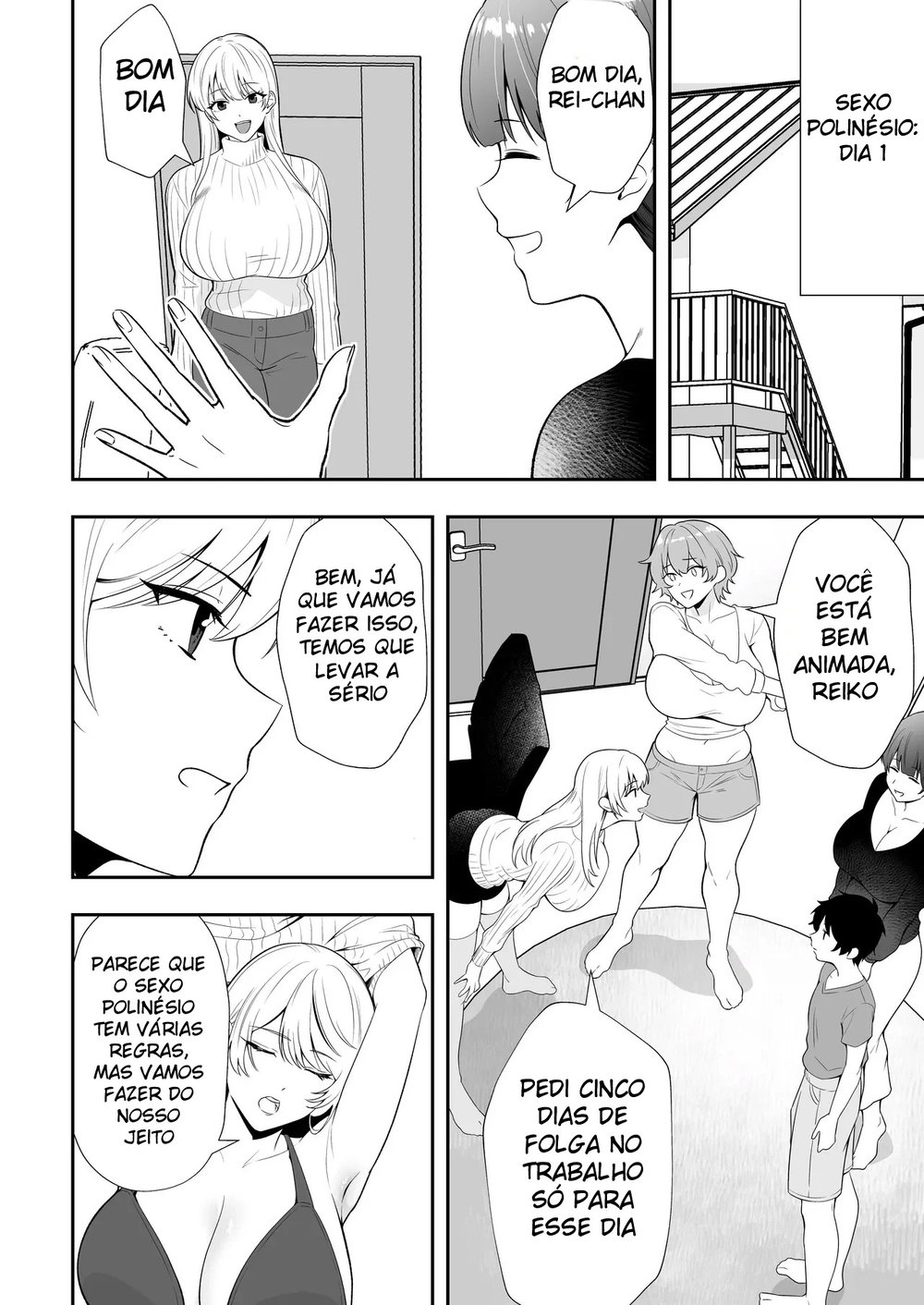 Harém de Mães 3 ~ Sexo Doce e Carinhoso de Uniforme com as Mães Que Eu Amo ~ — Capítulo 1, página 12 | Quadrinhos Eróticos em Português