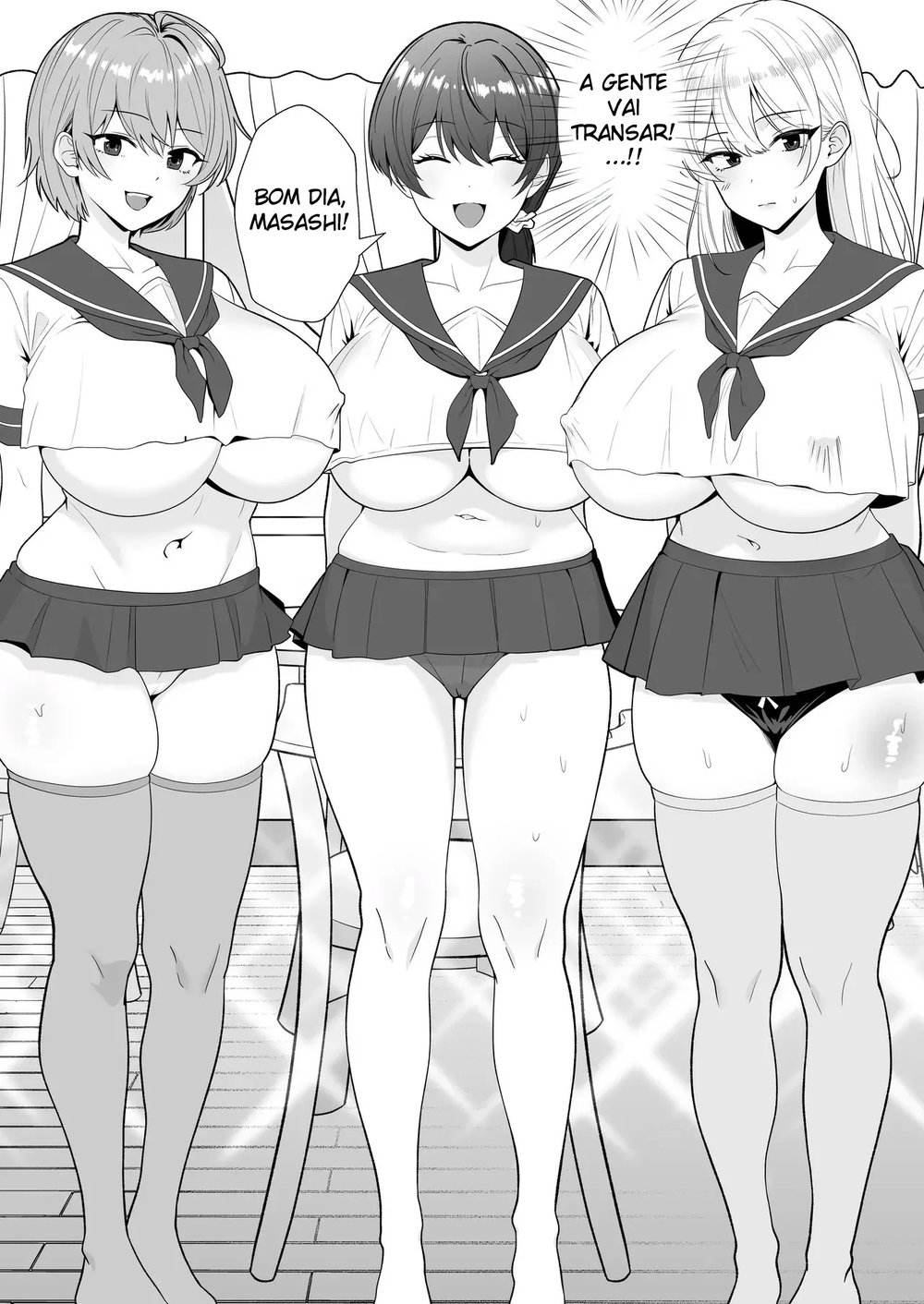 Harém de Mães 3 ~ Sexo Doce e Carinhoso de Uniforme com as Mães Que Eu Amo ~ — Capítulo 1, página 4 | Quadrinhos Eróticos em Português