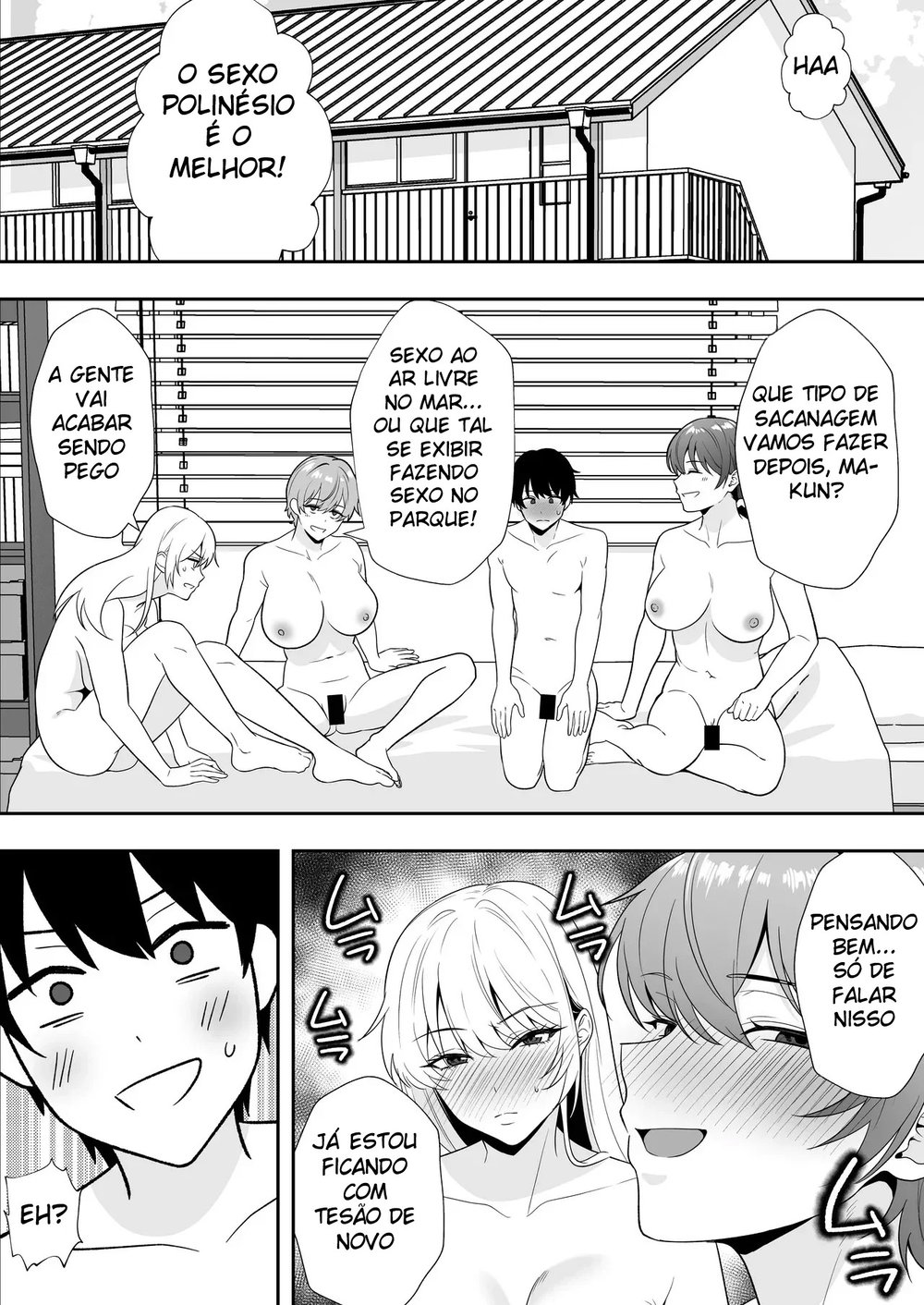 Harém de Mães 3 ~ Sexo Doce e Carinhoso de Uniforme com as Mães Que Eu Amo ~ — Capítulo 1, página 64 | Quadrinhos Eróticos em Português