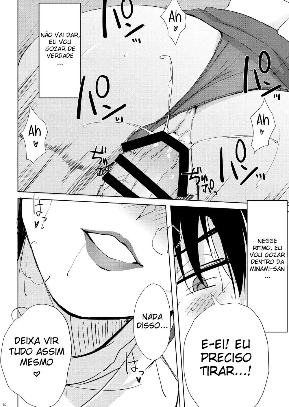 Minha Vizinha Minami-san, Que Fica Safadinha Com Apenas Uma Gota de Álcool — Capítulo 1, página 35 | Quadrinhos Eróticos em Português