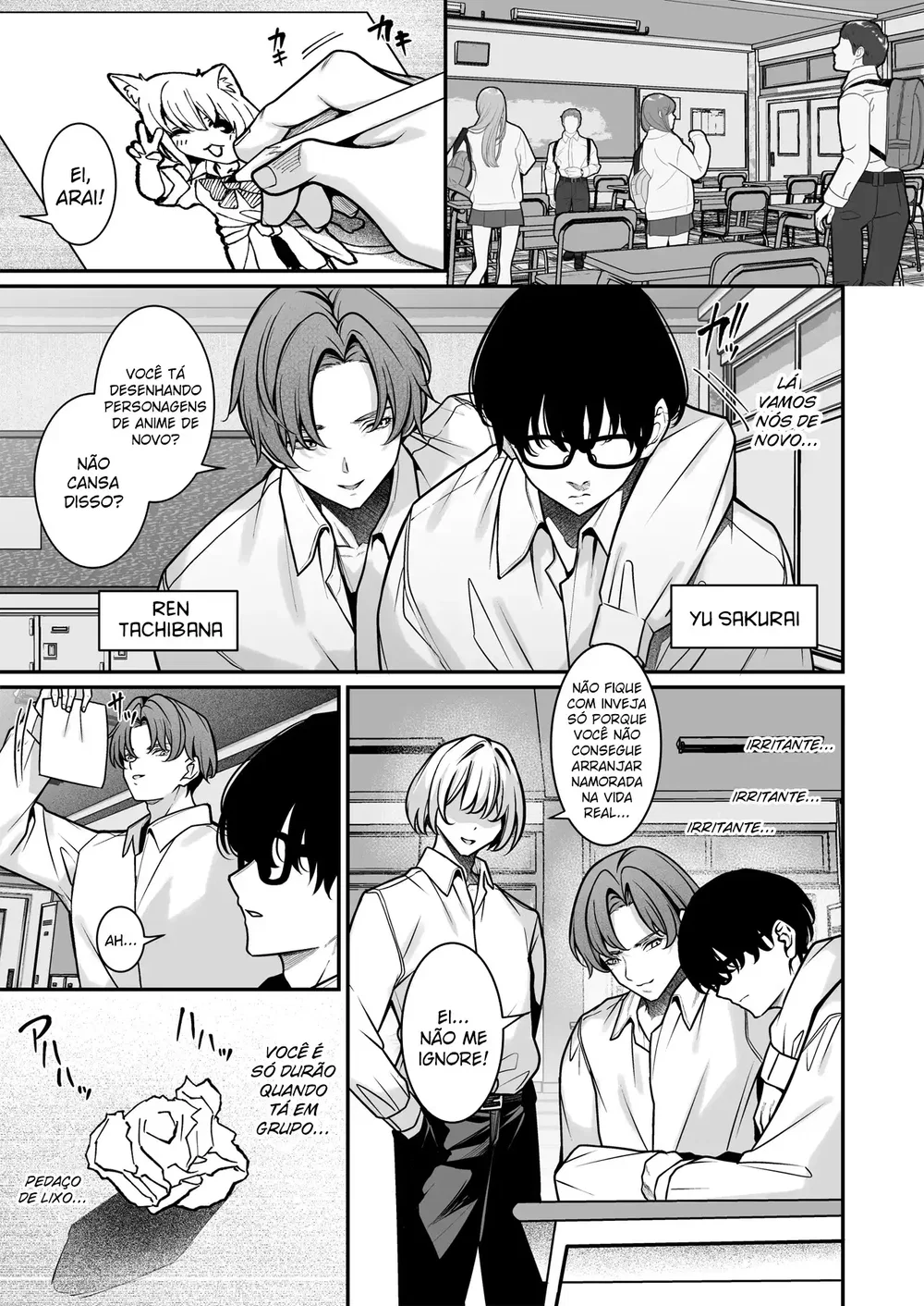 Otaku ni Yasashii Gal wa Aitsu no Kanojo — Capítulo 1 Otaku ni Yasashii Gal wa Aitsu no Kanojo — Capítulo 1, página 2 | Quadrinhos Eróticos em Português