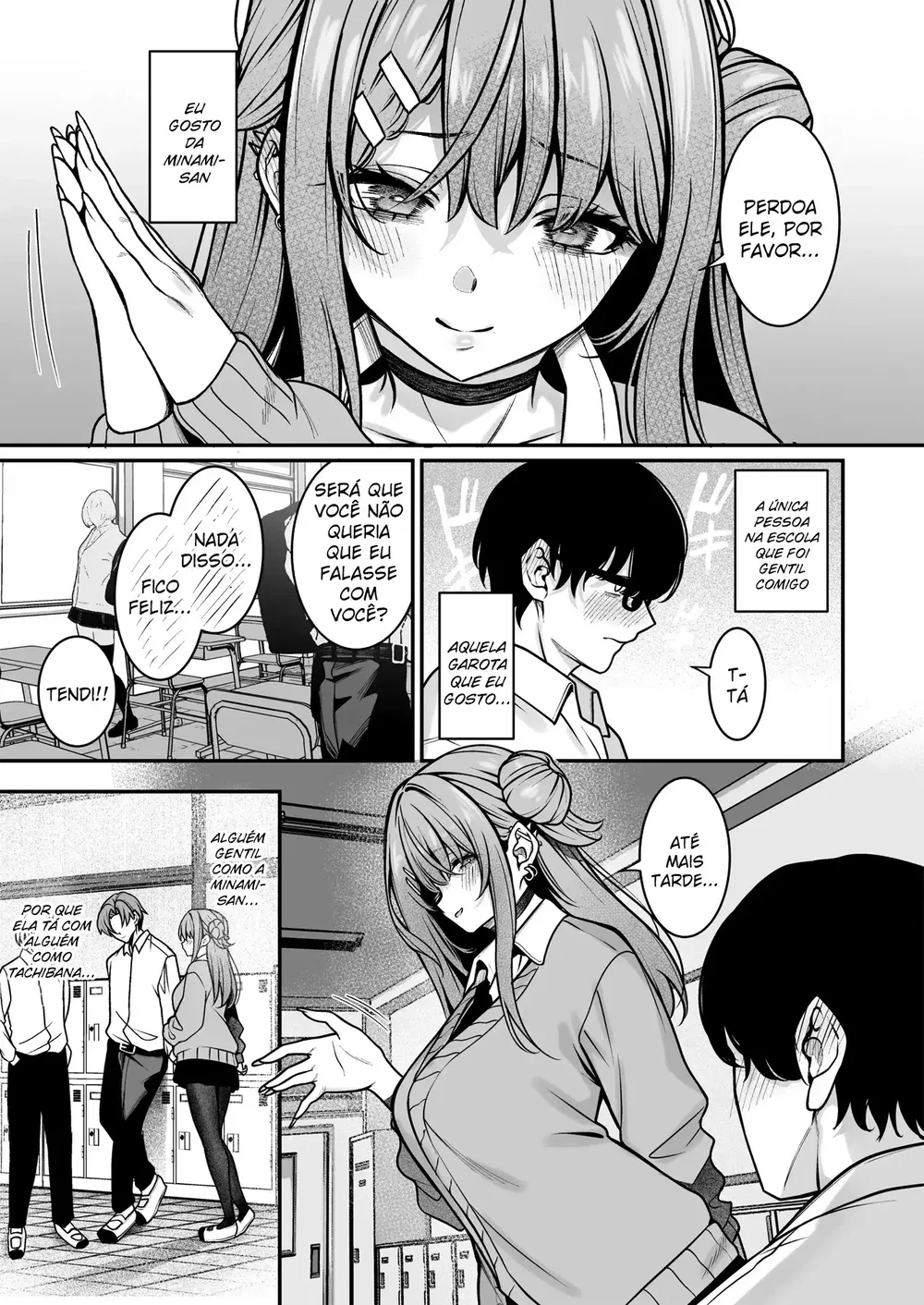 Otaku ni Yasashii Gal wa Aitsu no Kanojo — Capítulo 1 Otaku ni Yasashii Gal wa Aitsu no Kanojo — Capítulo 1, página 4 | Quadrinhos Eróticos em Português