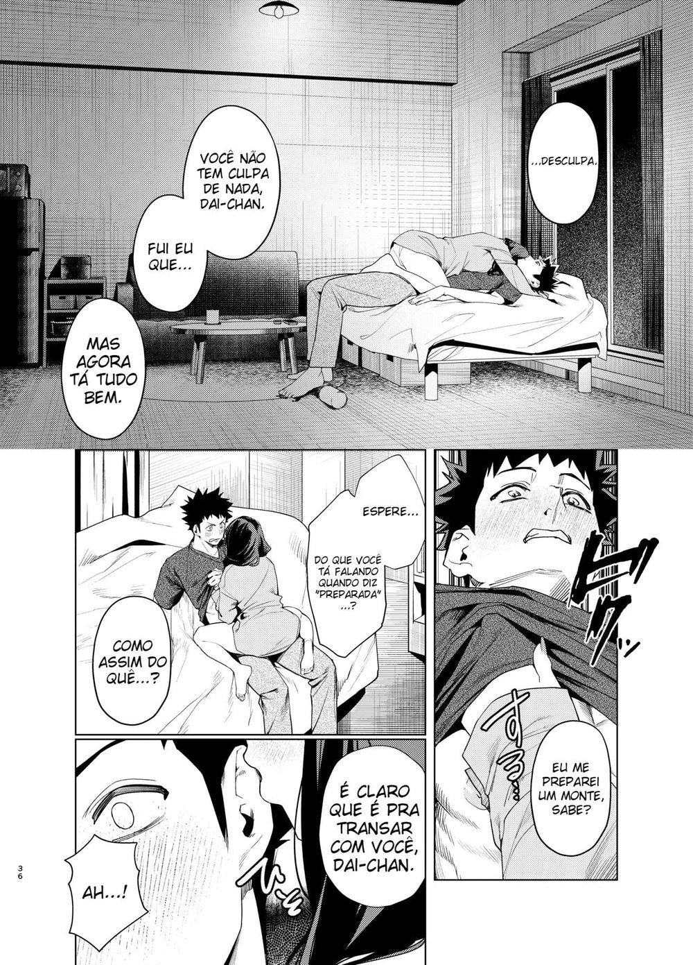 Podemos Ficar Na Sua Casa Hoje Á Noite, Senpai? 3 — Capítulo 1 Podemos Ficar Na Sua Casa Hoje Á Noite, Senpai? 3 — Capítulo 1, página 36 | Quadrinhos Eróticos em Português