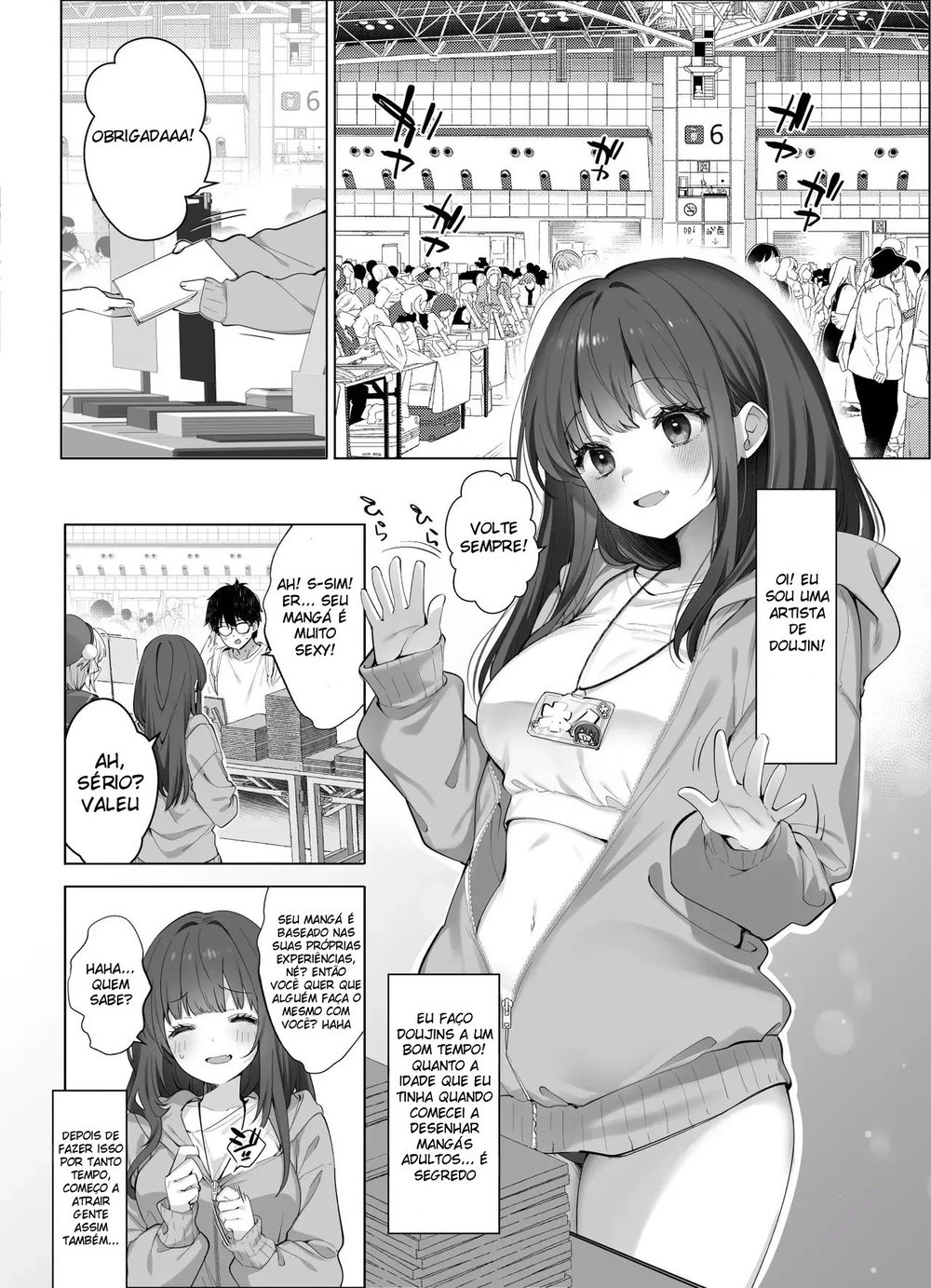 Prazer Em Te Conhecer ~ Eu Sou Uma Autora de Doujin de Nível Intermediário — Capítulo 1, página 4 | Quadrinhos Eróticos em Português