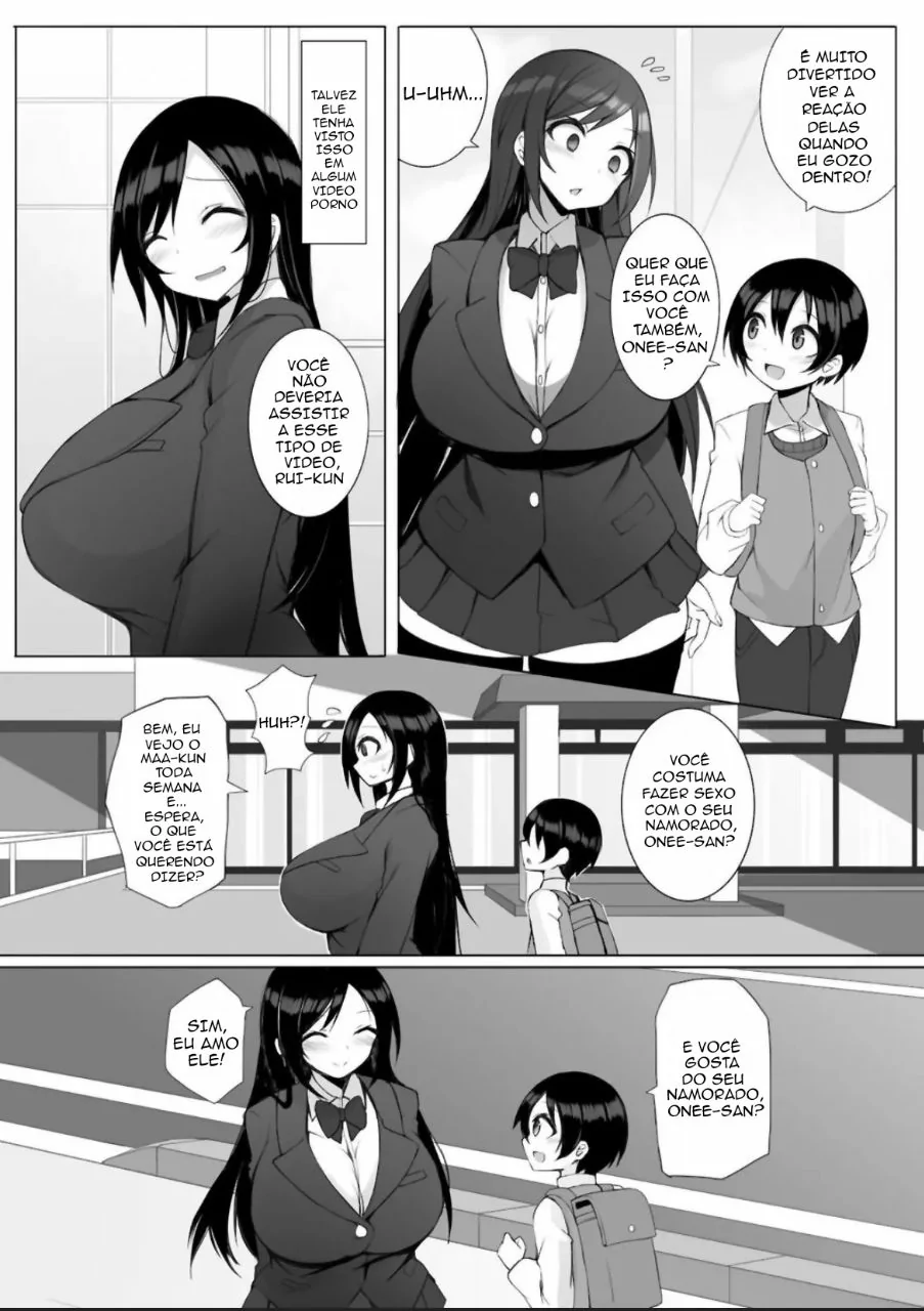 Rui-kun to Kinjo no Joshi Kousei no Onee-san — Capítulo 1, página 3 | Quadrinhos Eróticos em Português