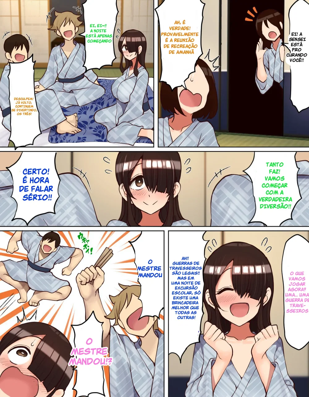 Shuugaku Ryokou de YouCha to Onaji Group ni Nacchatta Mekakure InCha-chan — Capítulo 1, página 5 | Quadrinhos Eróticos em Português