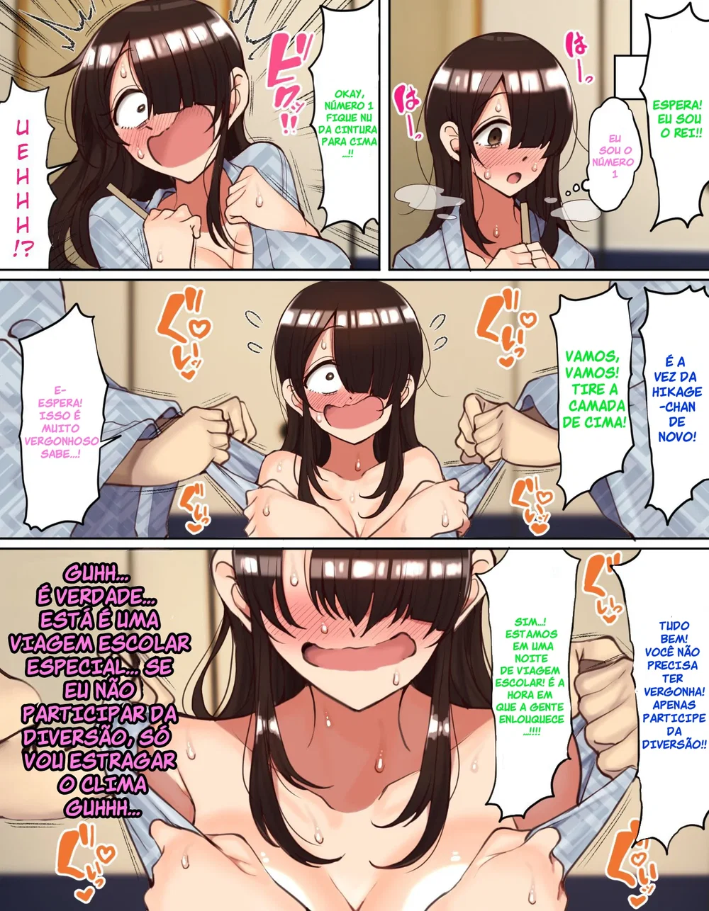 Shuugaku Ryokou de YouCha to Onaji Group ni Nacchatta Mekakure InCha-chan — Capítulo 1, página 9 | Quadrinhos Eróticos em Português