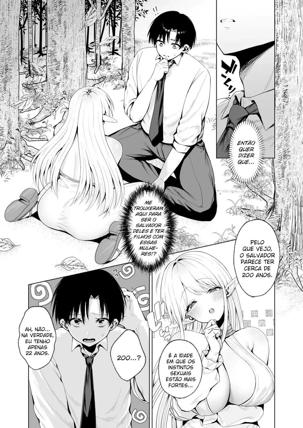 Taneuma (Kyuuseishu) to shite Shoukan sareta Isekai de Elf Mama ni Amayaka sare nagara Yari makuru — Capítulo 1, página 11 | Quadrinhos Eróticos em Português