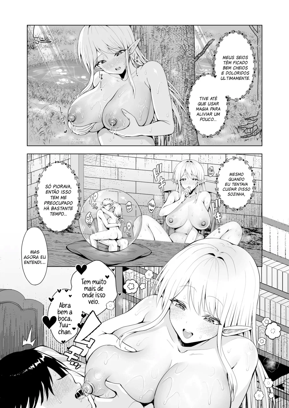 Taneuma (Kyuuseishu) to shite Shoukan sareta Isekai de Elf Mama ni Amayaka sare nagara Yari makuru — Capítulo 1, página 26 | Quadrinhos Eróticos em Português