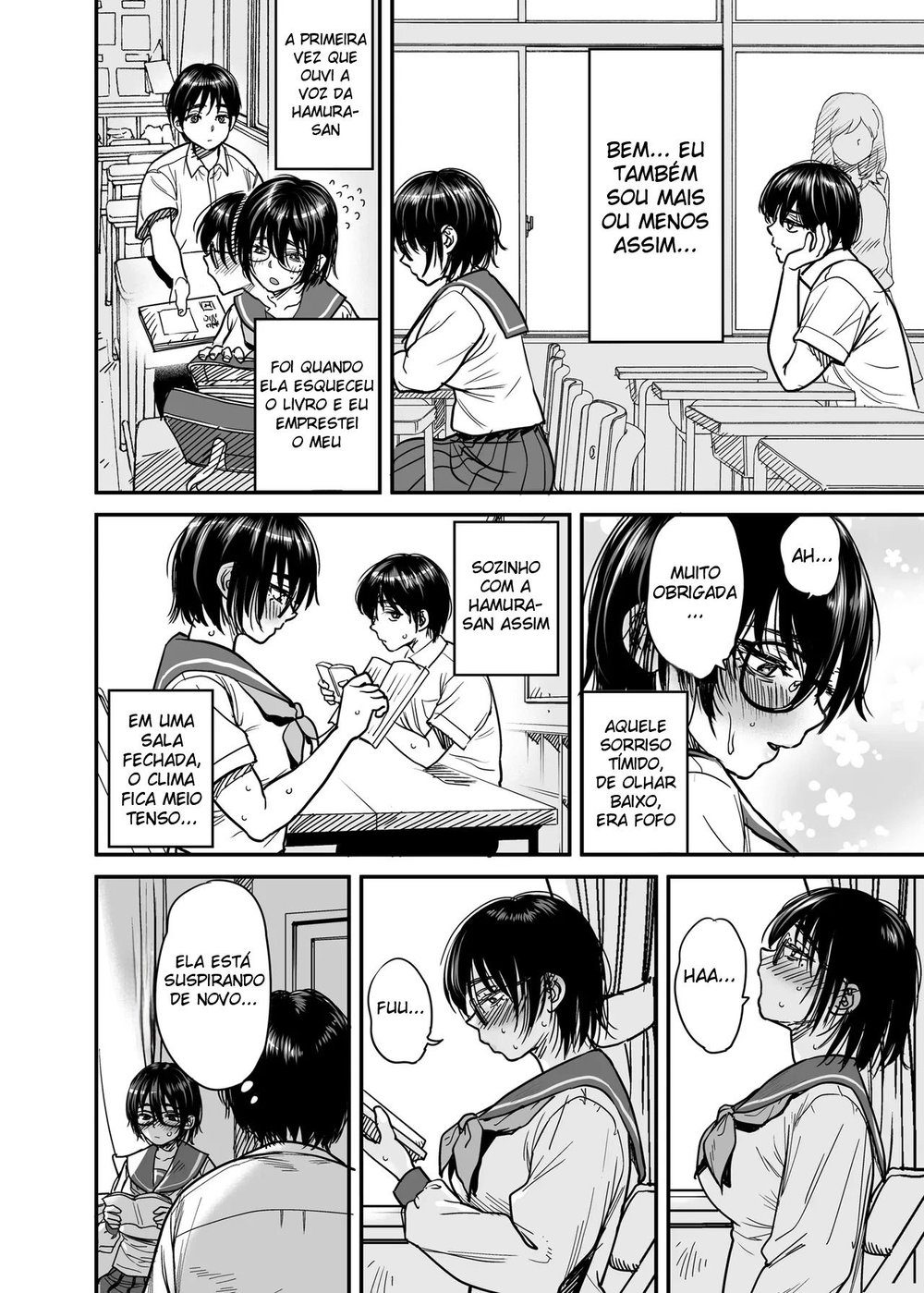 Transformando a Sala do Clube de Literatura Em Um Quarto de Sexo Com a Hamura-san, Que é Suada e Tarada Em Segredo — Capítulo 1 Transformando a Sala do Clube de Literatura Em Um Quarto de Sexo Com a Hamura-san, Que é Suada e Tarada Em Segredo — Capítulo 1, página 11 | Quadrinhos Eróticos em Português