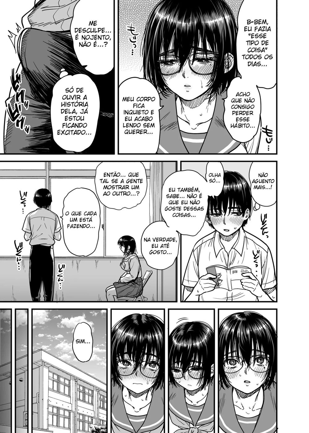 Transformando a Sala do Clube de Literatura Em Um Quarto de Sexo Com a Hamura-san, Que é Suada e Tarada Em Segredo — Capítulo 1 Transformando a Sala do Clube de Literatura Em Um Quarto de Sexo Com a Hamura-san, Que é Suada e Tarada Em Segredo — Capítulo 1, página 14 | Quadrinhos Eróticos em Português