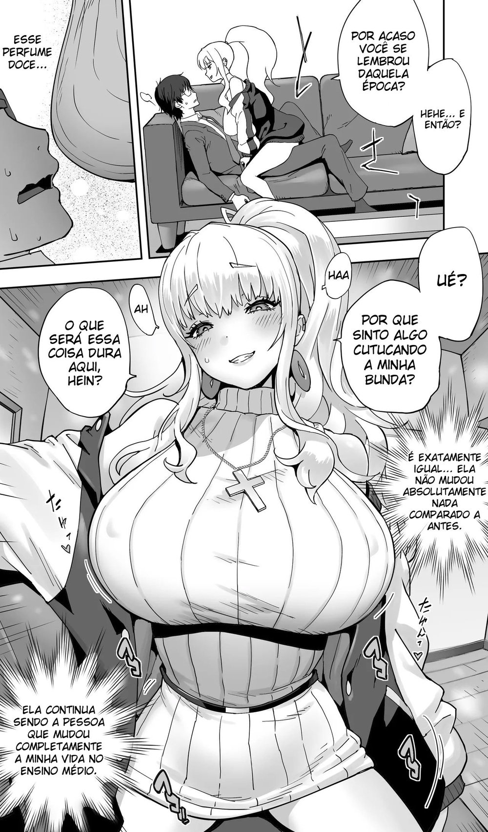 Uma Gyaru da Minha Terra Natal Que Estudou Comigo Agora Está Casada e Sendo Engravidada Sem Camisinha — Capítulo 1 Uma Gyaru da Minha Terra Natal Que Estudou Comigo Agora Está Casada e Sendo Engravidada Sem Camisinha — Capítulo 1, página 8 | Quadrinhos Eróticos em Português