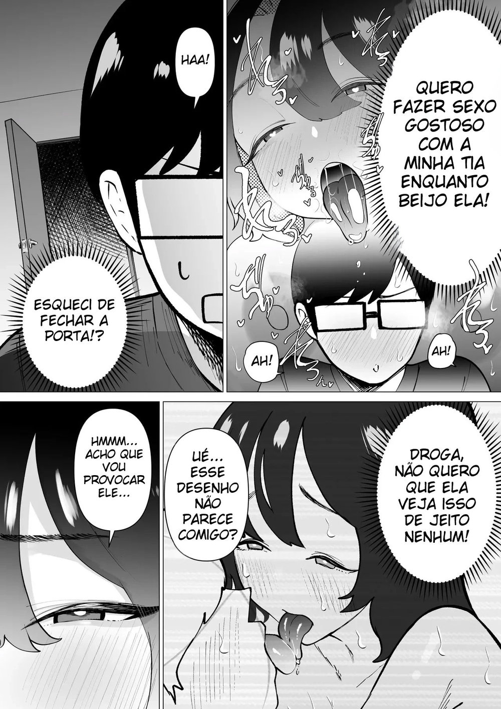 Uma História Sobre Um Sobrinho Virgem e Recluso, Que Desenha Mangá Erótico, e Sua Tia Fazendo Sexo Afetuoso — Capítulo 1, página 15 | Quadrinhos Eróticos em Português