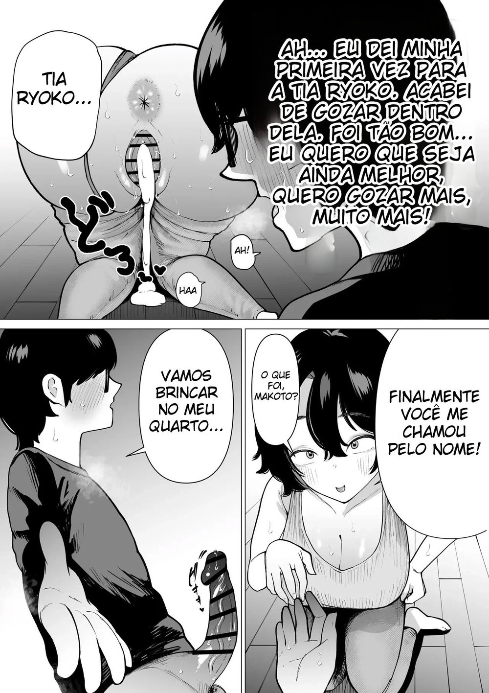 Uma História Sobre Um Sobrinho Virgem e Recluso, Que Desenha Mangá Erótico, e Sua Tia Fazendo Sexo Afetuoso — Capítulo 1, página 24 | Quadrinhos Eróticos em Português